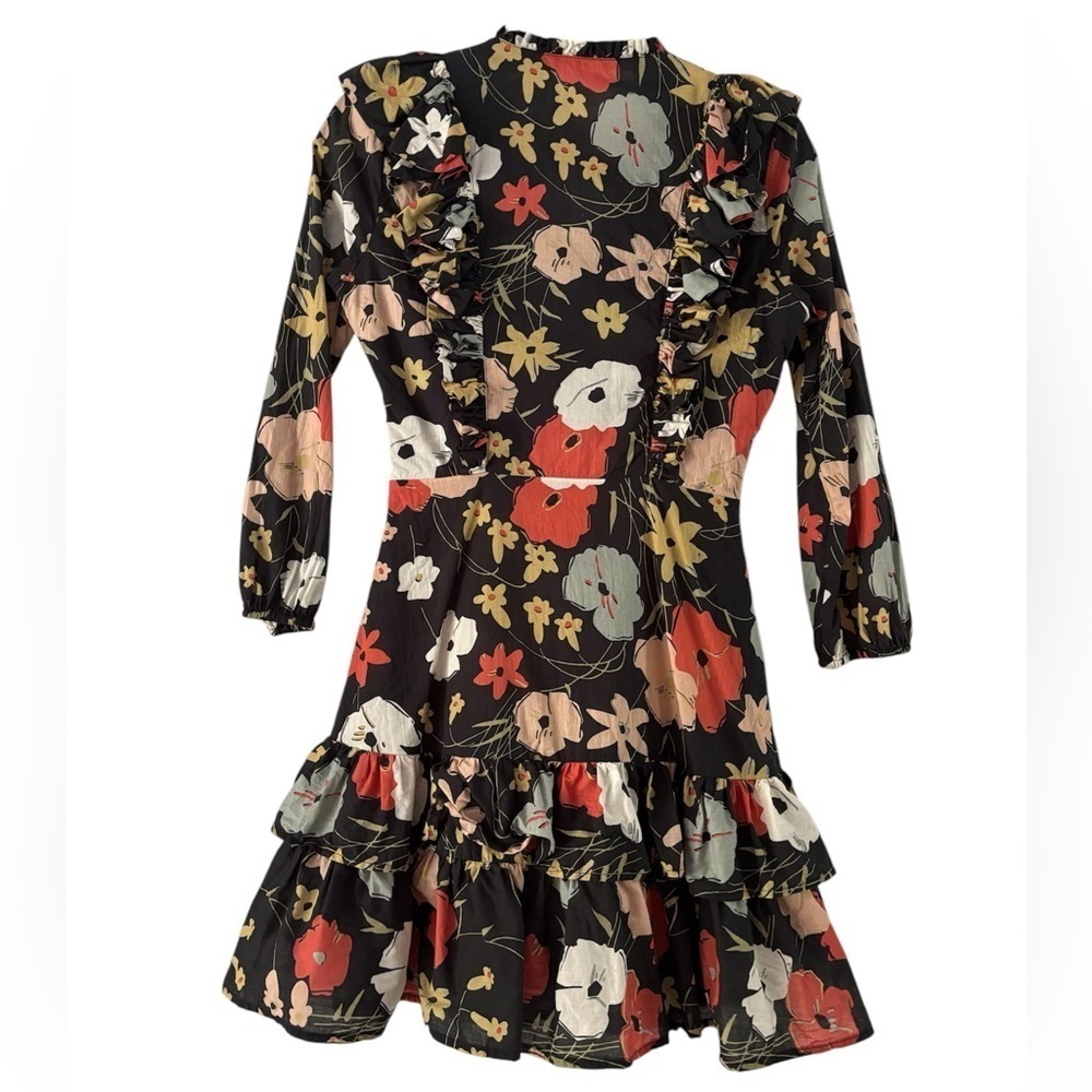 Warm Long sleeve floral Ruffle Dress NWOT - Picture 1 of 3